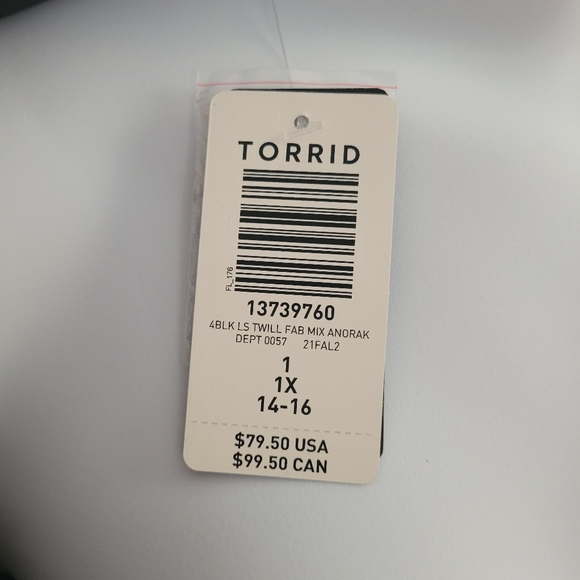 Torrid Hooded Jacket Black - Picture 3 of 5